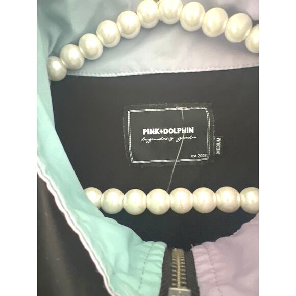 Pink Victorias Secret Dolphin Mr. Positive Windbreaker jacket and Pants set SzM - Picture 2 of 6